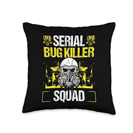 Exterminator Costume Pest Control Vest Ant Traps Pest Worker Serial Bug Killer Squad Animal Control Throw Pillow, 16x16, Multicolor