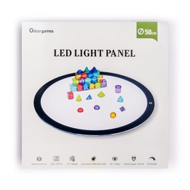 Odoorgames Round LED Light Panel for Kids - Adjustable Brightness - Preschool and Classroom Light Table for Creative Exploration