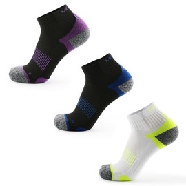 Happy Toes 3 Pairs Ankle Socks Men, Ankle Running Socks to Keep Dry Maintain Feet Comfortable and Anti-Odor for Men and Women to Enjoy Running, Walking, Hiking