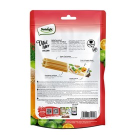 Dentalight - Vital Fiber Wellbar Dog Chew Treats, Super-Tip Bristies Help Clean Plaque & Tartar, No Artificial, 80g