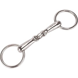 Equinate Pony Water Snaffle Stainless Steel 16 mm Double Jointed 11.5 cm Anatomically Shaped Mouth-friendly Bit with Gentle Impact Laser Engraved Size Specification