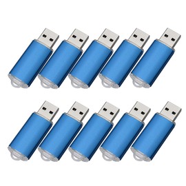 10PCS 4G USB Flash Drive USB 2.0 Memory Stick Memory Drive Pen Drive (4GB, Blue)