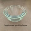 Borosilicate Glass Mixing Bowls Set of 3, (17oz/0.5Qt, 27oz/0.8Qt, 37oz/1.1Qt)
