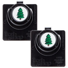Trash Snap Reusable Bag Holders for Trash & Recycling | Eco-Friendly, Adhesive Clip System for Car, RV, Home, Travel, Boat | Recycled Plastic Tree Hugger - 2 Pack