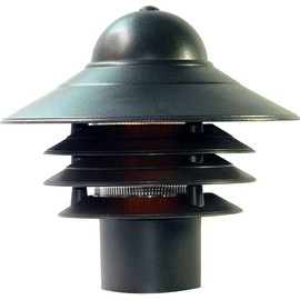 KASTLITE Nautical Walkway Outdoor Lamp Post Light Fixture - Rust & Waterproof Non-Metallic Coastal Lantern - Fits 3" Poles - UL Listed Driveway & Boat Dock Lighting Fixture - USA Made, Matte Black
