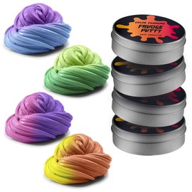 Squeeze Craft Color Changing Frudge Putty Heat Sensitive - 4 Pack Slime Putty - 2 Oz per Container - for Sensory and Tactile Stimulation, Event Prizes, Slime Parties, Educational Game, Fidget Toy