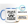 Bubble Hugs Snowboard 2Tone Blue Mug 11oz - i might