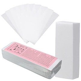 100 Sheets/Pack Disposable Hair Removal Nonwoven Soft Paper Depilatory Paper Tool Epilator Cloth Women Professional Wax Strip Waxing Paper Shaving Sheet Roll Smooth Body Legs