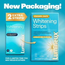 Lumineux Lumineux Teeth Whitening Strips 7 Treatments - Enamel Safe - Whitening Without The Sensitivity - Dentist Formulated & Certified Non-Toxic