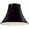 Black Faux Leatherette Natural Cottage Large Bell Lamp Shade 7"
