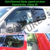 GHXSport Out-Channel Smoke Window Visors Deflectors Rain Guards for 2015-2017