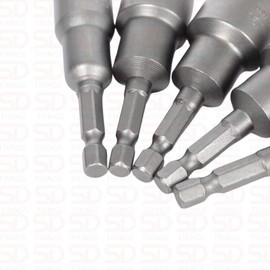 8-19mm Quick-Change 1/4 inch Hex Shank Metric Magnetic Socket Screwdriver Impact Nut Setter Extractor Remover Driver, 65mm Length for Electric Manual Impact Screwdriver (2pcs, 10mm)