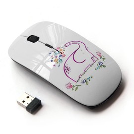 KOOLmouse [ Optical 2.4G Wireless Mouse [ Minimalist Elephant White Happy ]