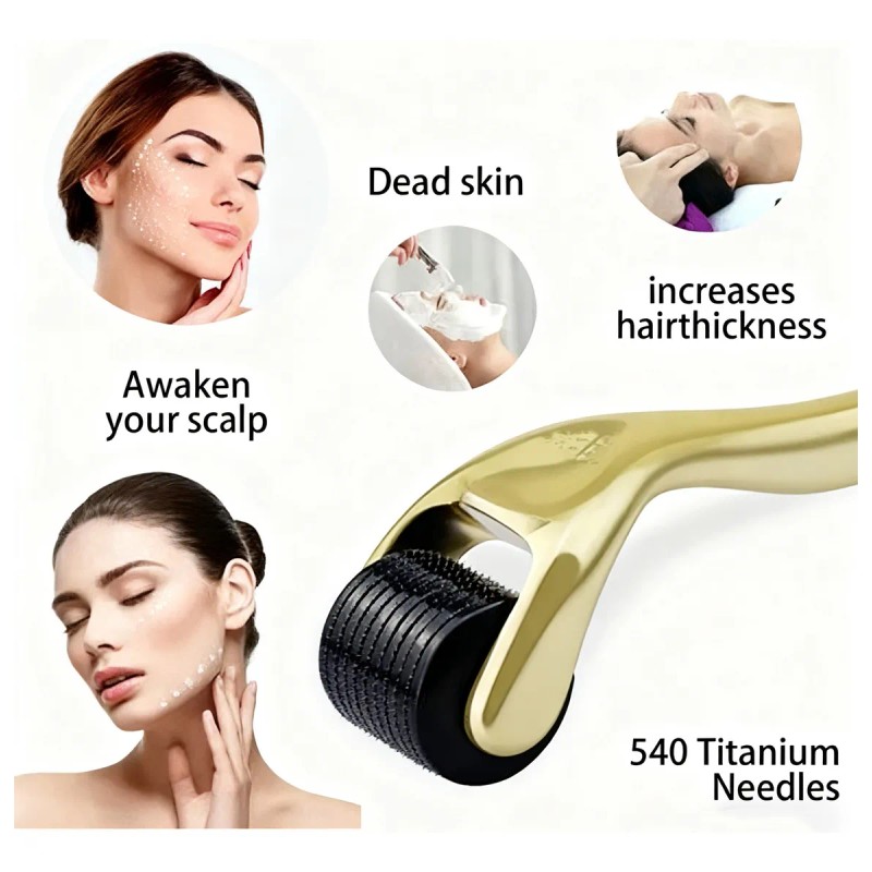 Derma Roller 0.5mm Para Barba Y Facial 540 Microagujas