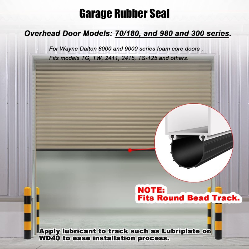 Replacement Wayne Dalton Garage Door Bottom Weather Seal 154448 (20