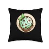 Mint Chocolate Chip Ice Cream Round Logo Throw Pillow