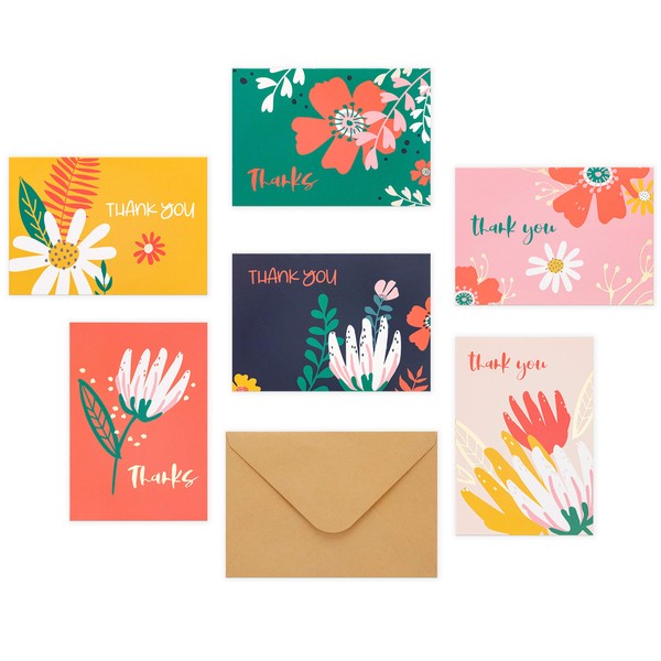 OUTSHINE Blank Notecards and Envelopes Set with Seals in Cute Storage Box - 36 (Floral) 3.5" x 5" | Small Blank Note Cards Bulk | All Occasion Greeting, Stationary, Birthday, Thank You Cards