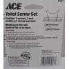 Ace Lot of 3 Kits Toilet Screw Set Mounting Bowl