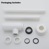 RANDOM Round Bottle P Trap Bathroom Sink 1-1/4,White ABS Plastic