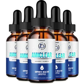 Vitavault (5 Pack) Amiclear - Healthy Blood Support Supplement Drops: Specially Formulated, Liquid Drop Type, Ensures Balanced Blood Support