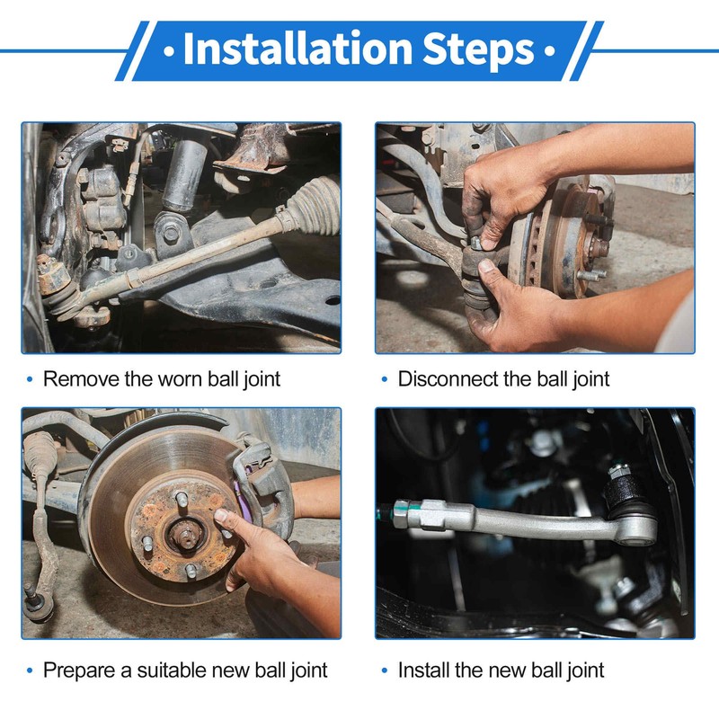A ABSOPRO K500004 2 Pcs Front Lower Ball Joints for