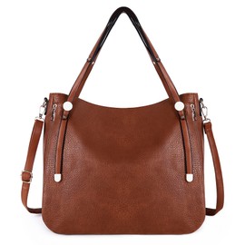 HuxFam Purses Hobo Handbag for Women Vegan Leather Shoulder Bag Large Capacity Crossbody Bag with Adjustable Straps