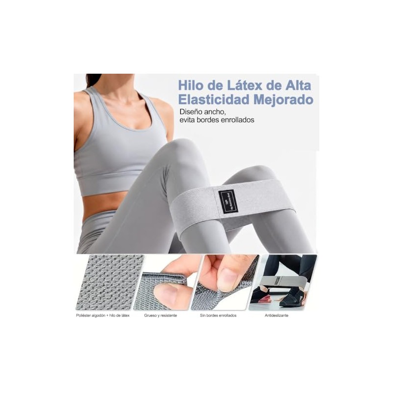 Bandas de Resistencia Ejercicio 3Pzs, Bandas Elasticas Musculacion Fitness