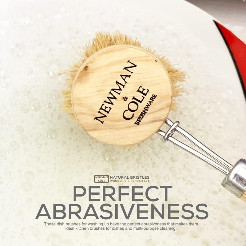 Wooden Dish Brush Natural Bristle Eco Cleaning Dish Brush Wood