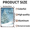 WIZYXQ Tin Signs Let It Snow Metal Signs Winter Aluminum
