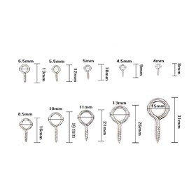 LEISURE CLUB Screw Heaton 0.2 x 0.3 inches (4 x 8 mm) Gold Approximately 100 Pieces UV Resin Metal Fittings Accessories Parts Handmade Craft Supplies DIY Materials (4 x 8 mm), Gold)