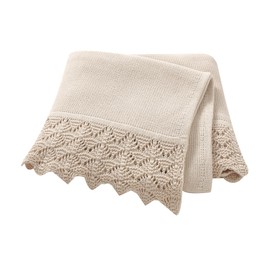 Hadetoto Cotton Baby Blanket for Newborn Soft Knit Boy Girl Blankets Baby Essentials Newborn Gift 100 x 80cm (Baby Mika)