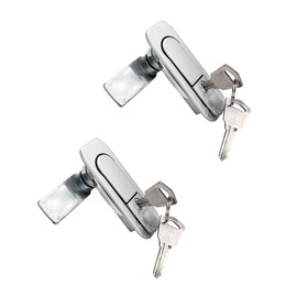 Xnrtop Electric Cabinet Panel Pop Up Lock Push Button Door Cam Lock Silver with Keys (Silver, Keys)