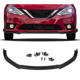 SCITOO Plastic Front Lip Spoiler fits for 2013-2015 for Nissan for Sentra Matte Black Front Bumper Lip