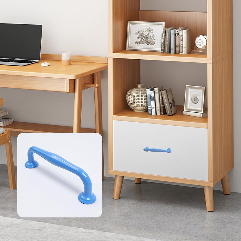 Oedema 4 Pack 3.78 Inch(96mm) Hole Centers Cabinet Pulls Blue