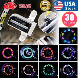 Bicycle Wheel Lights Waterproof RGB Ultra Bright Spoke Lights 14-LED 30 Patterns - QTY: 1-PACK