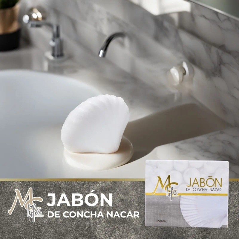 Jabón Concha Nácar Barra Nails Life Aclarante Unifica Disminuye Manchas