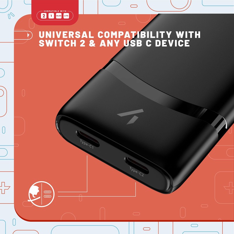 STEALTH Mains Adaptor Compatible with Switch 2