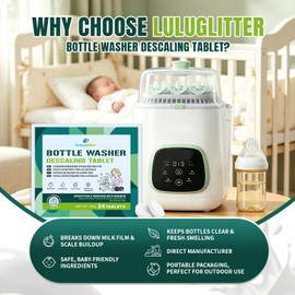 LULUGLITTER Baby Bottle Washer Descaling Tablet Remove Limescale 24 Count
