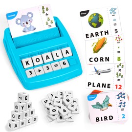 OSDUE Matching Letter Game For 3-6year Olds Kids Gifts,Word Games Math Puzzle Early Learning Montessori Educational Toys,64 Words 32 Flashcards,Birthday Gifts For 3 4 5 Year Olds.