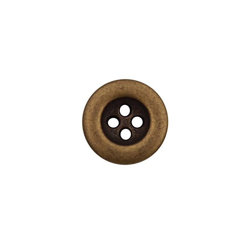 Simple Brass Antique Bronze 4 Hole Basic Buttons Metal Buttons