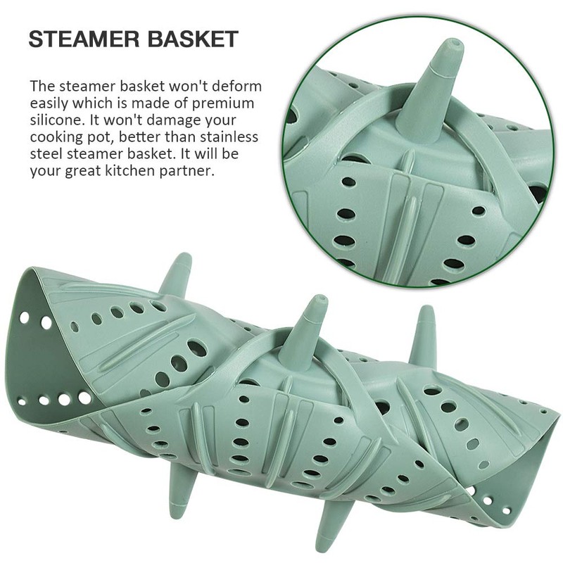 Alimat PluS 1 Pack Silicone Steamer Basket, Silicone Vegetable Steamer
