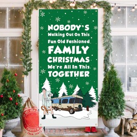 Christmas Vacation Door Cover Funny Christmas Animal Banner Griswold Family Cousin Eddie New Year Winter Xmas Decor Christmas Decorations for Home Party