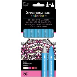 Spectrum SPECN-C-MSET4 Noir Colorista Set 4 Markers, Multi-Colour, 5-Piece