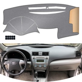 KEYOOG Dashboard Cover Dash Mat Fit for to-yota Camry 2011-2007 (for Left Hand Drive),Car Dash Board Mat Anti-Glare Carpet,Non-Slip Pad Sunshield Protector (Grey)