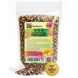 𝐁𝐄𝐒𝐓𝐒𝐄𝐋𝐋𝐄𝐑 10-10-10 Plant Fertilizer Slow Release | 10 10 10 All Purpose Fertilizer for Fruit Trees, Evergreens, Vegetables, Arborvitae, Fig Trees, Shrubs, Pines, Oaks, Flowers [8 OZ]