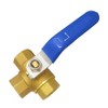 BesNPT 3 Way (L-Port) Brass Forged Ball Valve 1/2" G