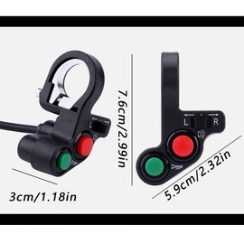 Motorcycle Handlebar Horn Switch, 22 mm 7/8 Inch Indicator Switch, Motorcycle Handlebar Switch, Headlight Indicator, Horn, Handlebar On/Off Switch, Push Button