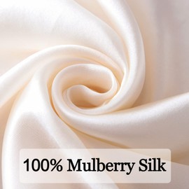 Ciormis 100% Silk Scarfs-21 x 21 small Champagne Pure silk Headband Scarf for Women Hairband (Style 6-New Champagne)