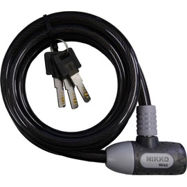 Nikko N642W-1500 Bicycle Key Wire Lock Black