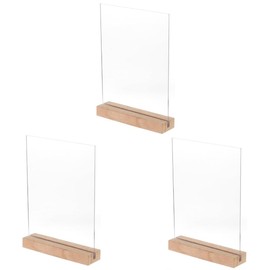 3 PCS Acrylic Wood Display Panel Loopunk A6 is Used For Menus, Posters, Offices, Shops and Restaurants.